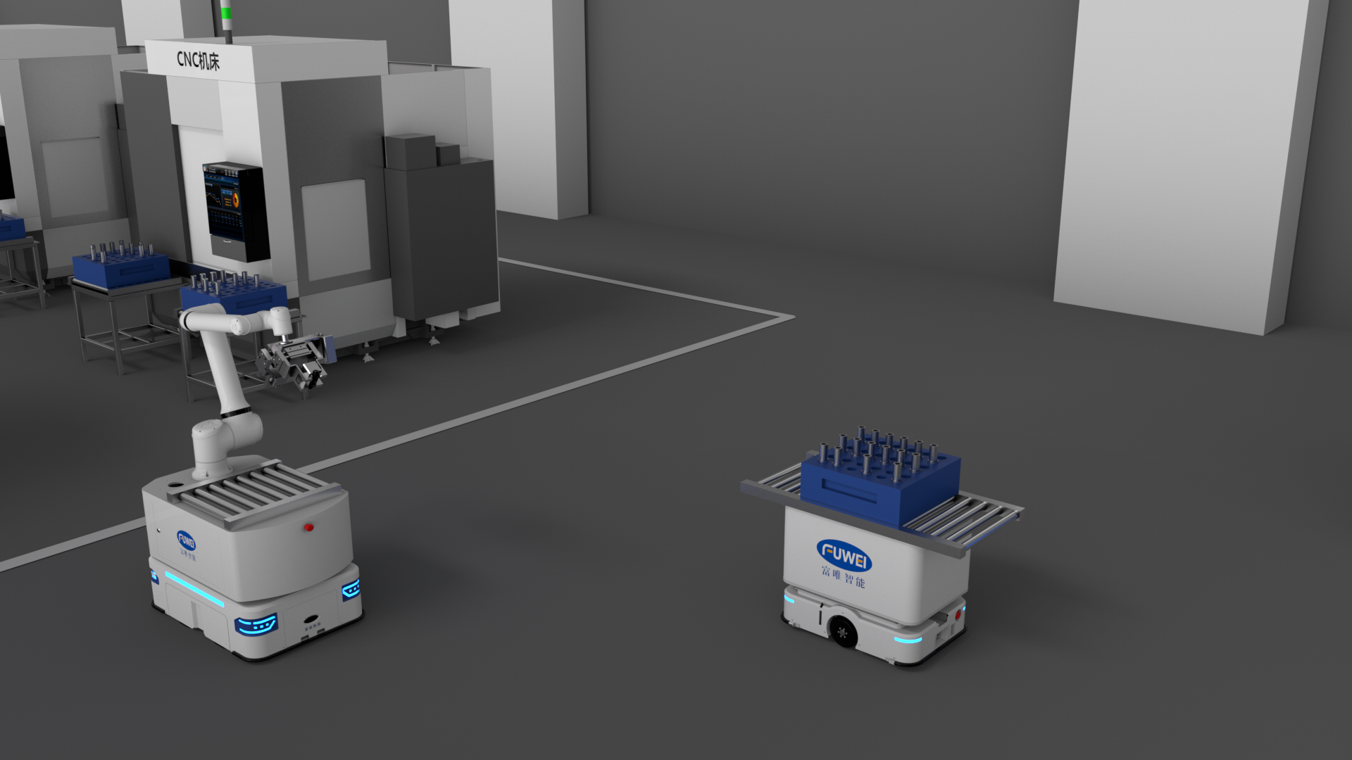 富唯復合機器人融合 FMS 調度:以全方位優勢領航洗衣液生產轉運 富唯復合機器人融合 FMS 調度:以全方位優勢領航洗衣液生產轉運